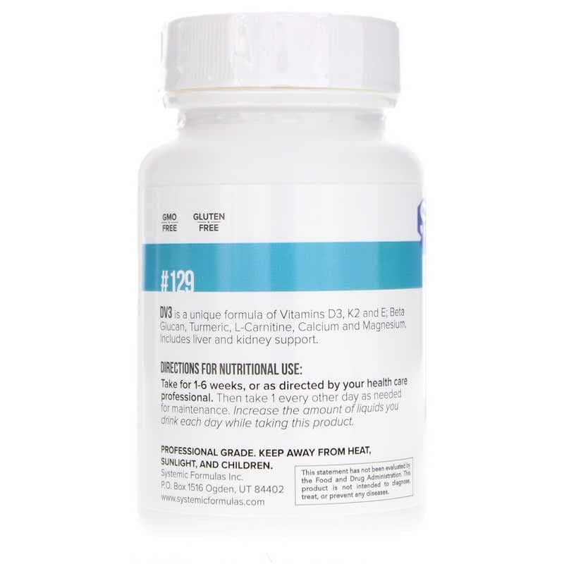 Systemic Formulas DV3 BioNutriment Vitamin D3 Plus Immune Support