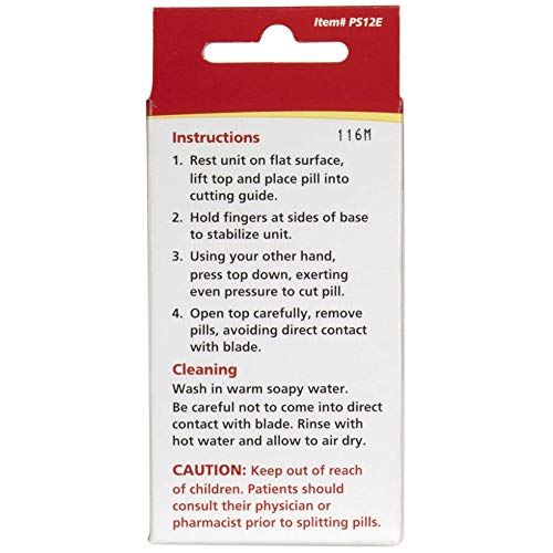 Acu-Life Pill Cutter with Storage, Cut Pills, Vitamins and Tablets, Blue | Stainless Steel Blade, Sturdy, Accurate, Safely Cuts in Half Small, Tiny and Large Pills, for Seniors, Pets, BPA Free