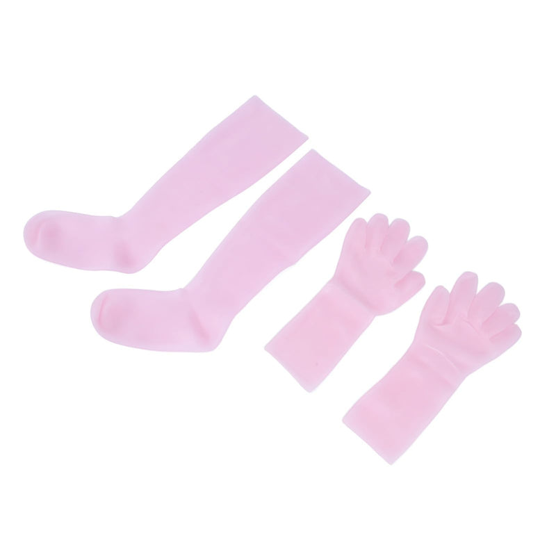 [Australia] - Silicone Gel Spa Socks, 2 Pairs Moisturizing Gloves Socks Set for Repairing Softening Dry Cracked Hand Feet Extended Silicone Moisturizing Gloves Socks (1) 1 