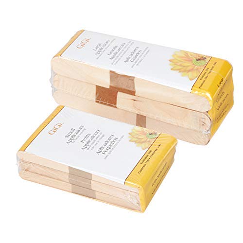GiGi Wax Sticks for Hair Removal – Large & Small Wax Applicator Sticks, Wooden Waxing Stick for Face, Eyebrow, & Body Waxing, 100 ct, Pack of 2 Standard 1 Count (Pack of 200)