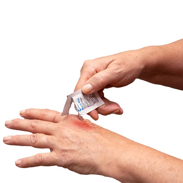 [Australia] - Globe First Aid Burn Gel with Aloe 0.9g Packets, (Box of 144) Advanced First Aid Gel for Temporary Relief of Minor Burns, Cuts, and Scrapes 