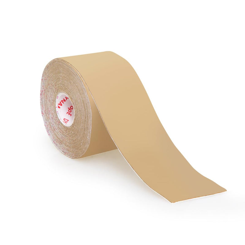 Dynamic Tape Powerband® | Ultimate Resistance & Recoil Biomechanical Support Tape | 4-Way Stretch | Latex-Free, Water-Resistant Adhesive | Plain Tan - 2"