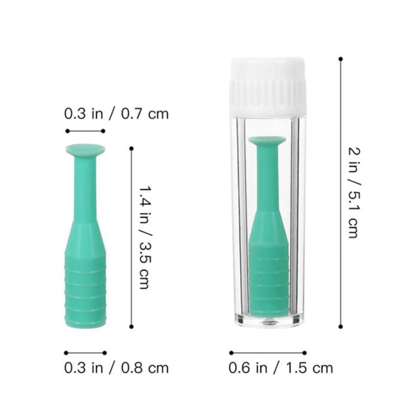 [Australia] - TAIHE Contact Lens Insertion Aid, Contact Lens Sucker Soft Lenses, Silicone Contact Lens Insertion Aid, Pack of 4 Contact Lens Remover with Bottle for Soft Hard Lenses, Green 
