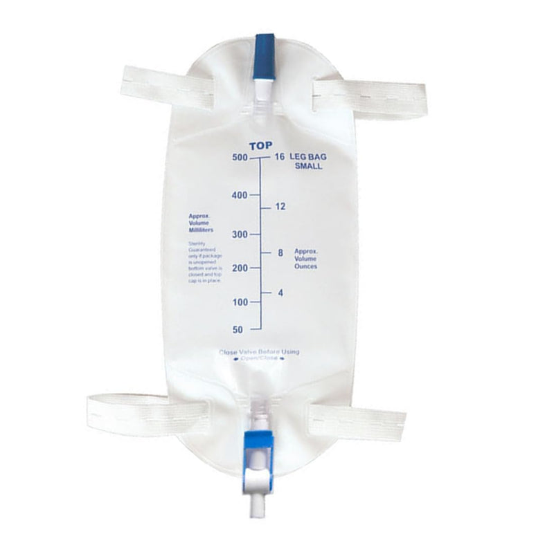 [Australia] - 4 Pack Easy-Tap Leg Bag Urinary Drainage Bag, 500 ML Anti-Reflux Valve, Cloth Straps Easy Flip Drain 