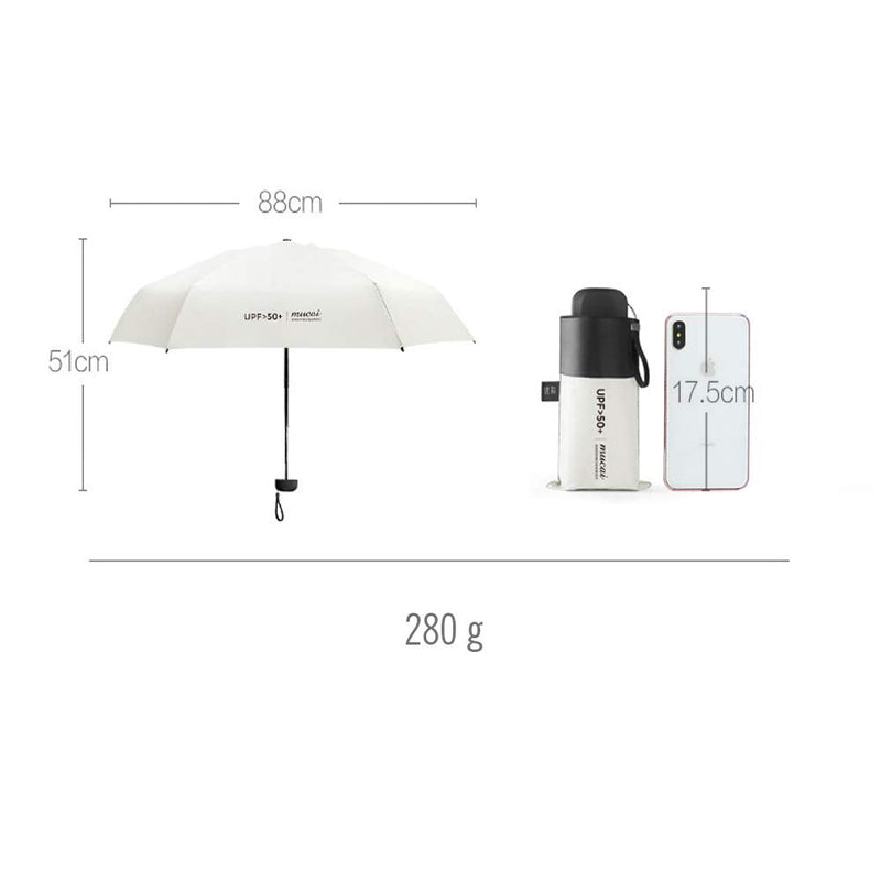 Small Compact Travel Umbrella UV Protection Mini Umbrella Perfect for Travel Lightweight Portable Parasol Outdoor Sun & Rain Umbrellas Yellow