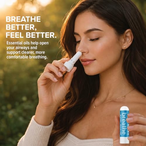 MOXE Breathe | Himalayan Salt Inhaler | Help Clear Congestion, Boost Focus and Improve Breathing | Natural Aromatherapy | Peppermint, Lavender and Tee Tree Essential Oil (6 Pack) 6 Pack