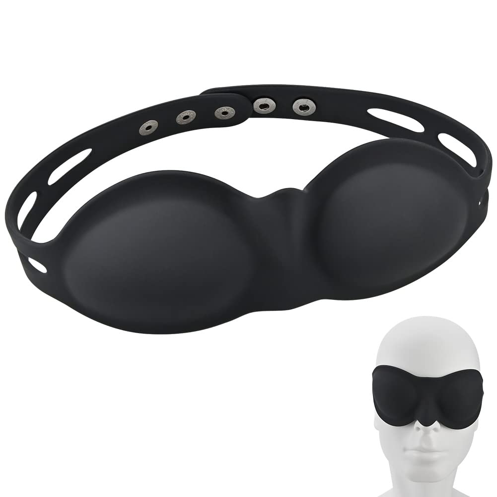 SM Erotic Silicone Eye Mask Blackout Adult Erotic Products Super Soft Silicone Role Play Suitable for Male Female Couples BDSM Adult Black Eye Mask Suitable for Male Female Couples