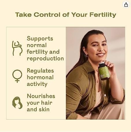 MyOva Preconception - Fertility Boosting PCOS Supplement - 30-Day Supply - 2000mg Myo-Inositol & 400ug Folate for PCOS Support - Prenatal Vitamins for Women, Inositol Tablets – UK Manufactured