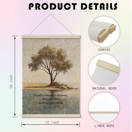 AgriFusion Tech Oak Tree Poem Wall Art Canvas Print 12x16 Inches Oaks