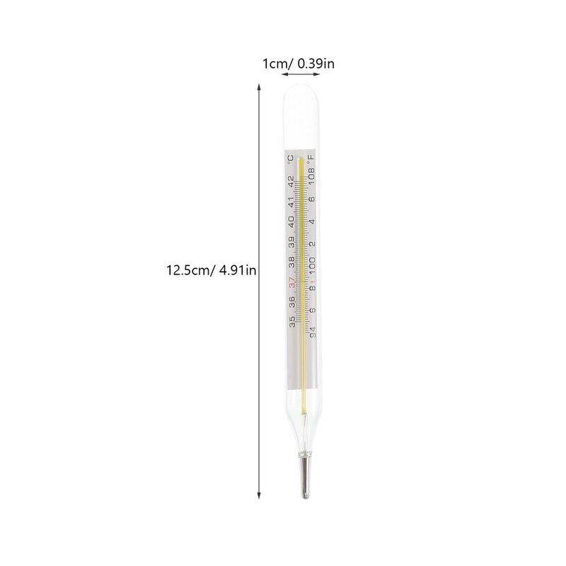 [Australia] - Toyvian 2pcs Oral Thermometer for Adults - Glass Thermometer Armpit Fast Reading Fever Indicator for Adults and Kids (Double Scale) 