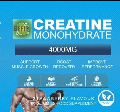 Creatine Monohydrate, 4000 MG, 60 Vegan Gummies