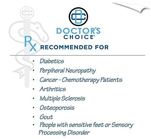 [Australia] - Doctor's Choice Diabetic Socks for Women, Non-Binding Top, Soft Crew & Ankle Circulatory Neuropathy Socks - 4 Pairs 6-10 Black-crew 