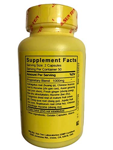 [Australia] - Sun Ten - Ginseng & Astragalus Combination Capsules/Bu Zhong Yi Qi Tang/補中益氣湯 
