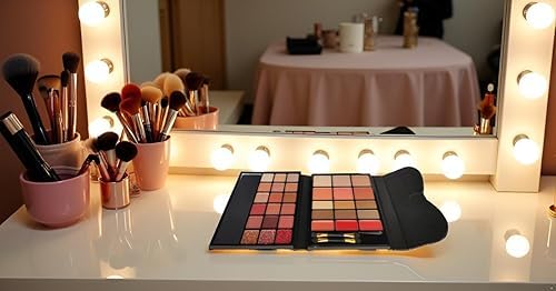 [Australia] - Beauty Makeup Palette 33 Pigmented Colors Professional Eyeshadow Blush Highlighter Contour Glitter Matte Set with Brushes Ideal Makeup Kit for Eyes Lips and Face 