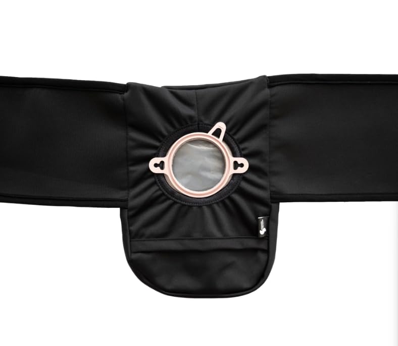 [Australia] - Elastic Ostomy Belt | Ostomy Cover Support Belt | Water Resistant Everyday Wear | 6x9 X-Large, Fits 42" - 51" (Black) X-Large 42" - 51" 