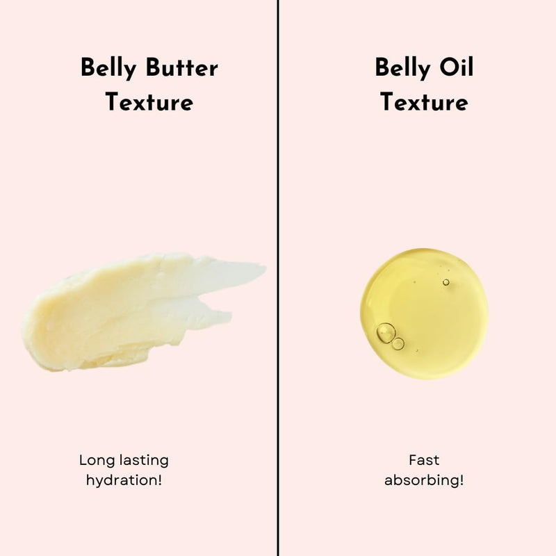 [Australia] - Belly Bundle by Irene Organics - Organic Belly Butter and Oil for Pregnancy Stretch Mark Prevention and Treatment - Award Winning Skincare For Pregnancy and Postpartum - Mother's Day Gift Set (Small) 2 piece set - Small 