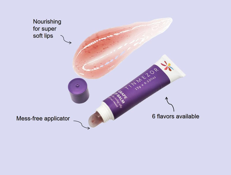 Hydrating Lip Balm - Hydrating Lip Glow & Plumper Gloss, Chapped Lips with Vitamin E, Aloe Vera Long-Lasting Hydration Formula Smooth and Silky Lips (2 pcs grape) 2grape