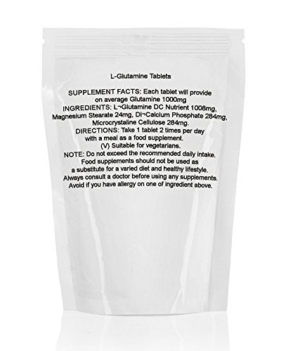 L-Glutamine 1000mg Essential Amino Acid 120 Vegetarian Tablets Pills Health Food Supplements Nutrition HEALTHY MOOD