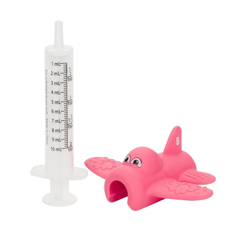 [Australia] - Teether & Dispenser Duo ‚Äì Dream | 2-in-1 Teether + Medicine Dispenser | Soothes Sore Gums and Eases Medicine Time | BPA-Free, Chillable, Easy to Hold (Pink) Dream by The Clever Baby (pink) 