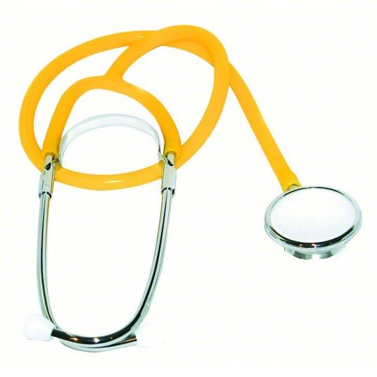 [Australia] - Stethoscope ‚Äì 22‚Äù Long Tubing, Lightweight Stethoscope with Aluminum Chestpiece ‚Äì Single Head, Acoustic Sound Yellow Doctors, Nurses, Students, Medical and Home Use 1 