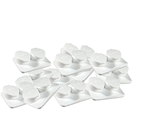 [Australia] - Amcon Contact Lenses Cases Flat Ribbed Extra Deep Well - White, 12 Pack 
