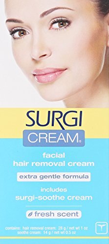 Surgi-cream Hair Remover Extra Gentle Formula For Face, 1-Ounce Tubes (Pack of 3)
