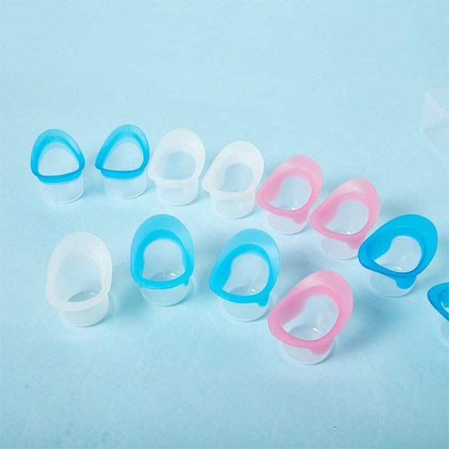 [Australia] - 2 Pcs Blue&Pink Eye Wash Cups Eyes Wash Kit Bath Kit Silicone Eyelash Lid Care for Tired Dry Eyes Effective Eye Cleaner Solution with Storage Container Soothing Tired 