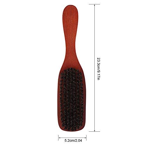[Australia] - Semme Boar Bristle Brush, Professional Shaving Beard Brush, Wild Boar Bristle Beard Brush Facial Massage Cleaning Brush Mustache Cleaning Comb for Barber Salon Home Use 