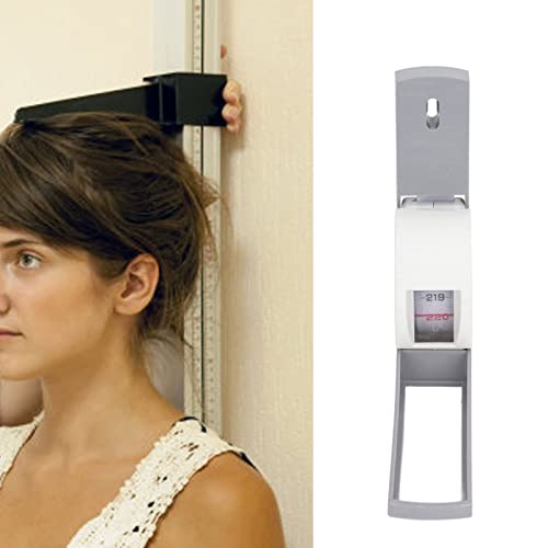 [Australia] - Wall Mounted Compact Stadiometer Growth Stature Gauge Measure Home Use Adults Children Roll Ruler Height Measurement Tape Measure 2.2 Meters 
