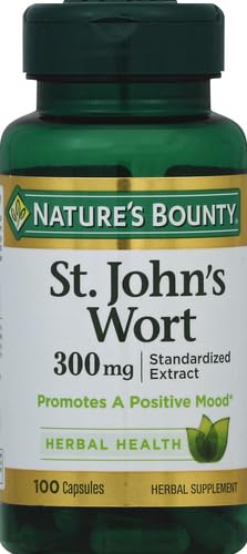 [Australia] - Nature's Bounty St. John’s Wort 300mg Capsules, Herbal Health Supplement, Promotes a Positive Mood, 100 Capsules 1 Count (Pack of 100) 