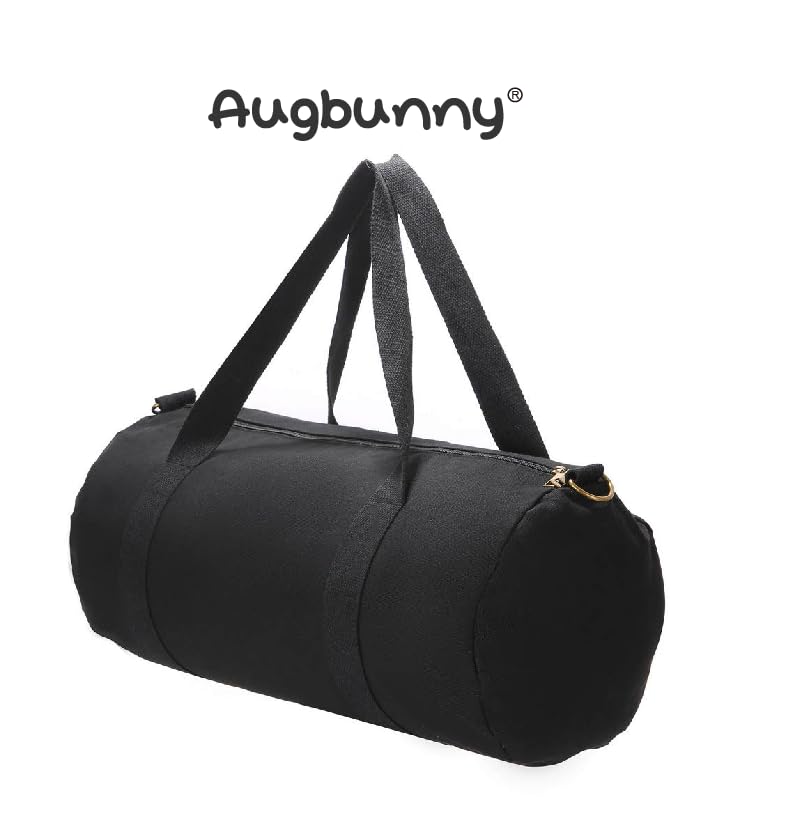 Heavy Duty Military And Army Cargo Style 100% Cotton Canvas Shoulder Travel And Storage Duffel Bag Outback Gym Bag Carryall Duffel Tote for Men and Women Large Black