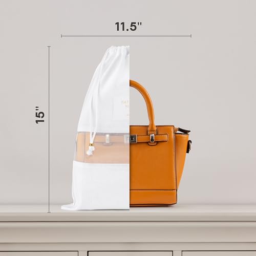 Luxury Organic Cotton Dust Bags For Handbags - 6 Pack Mixed Sizes - Handbag, Purse and Shoe Storage - Certified Carbon Neutral