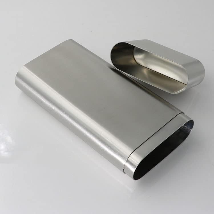 [Australia] - Stainless Steel 3-Finger Cigar Case Three-Fingers Cigar Tube Pocket 3 Cigar Holder (Brushed) Brushed 