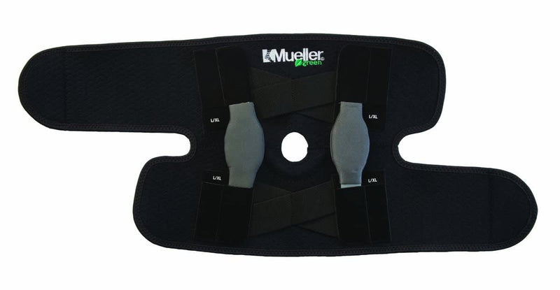 MUELLER Sports Medicine Green Self-Adjusting Hinged Knee Brace, Knee Pain Relief Support for Men and Women, Ideal for Arthritis, Sprains, Black, One Size
