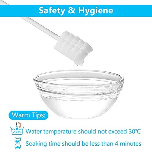 100-Pack Newborn Baby Tongue Cleaner & Soft Gauze Toothbrush - Infant Oral Cleaning Stick, Disposable, for 0-36 Months 100 Count (Pack of 1)