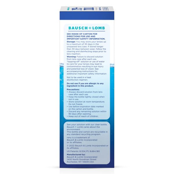 [Australia] - Renu Advanced Formula Multi-Purpose Solution, Disinfecting and Moisturizing Contact Lens Solution for Soft and Silicone Hydrogel Lenses, 4 fl oz (Pack of 2) 