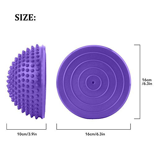 [Australia] - Foot Massage Ball, Inflatable Half Yoga Balls Massage Point Exercises Trainer Fitness for Kids Adults Sports Foot Massages 