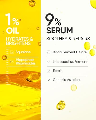 SKINTIFIC Radiance Booster Serum Spray, Hydrating Face Mist with Bifida Ferment & Squalane + Dual-Chamber Fresh Vitamin C Brightening Serum for Face