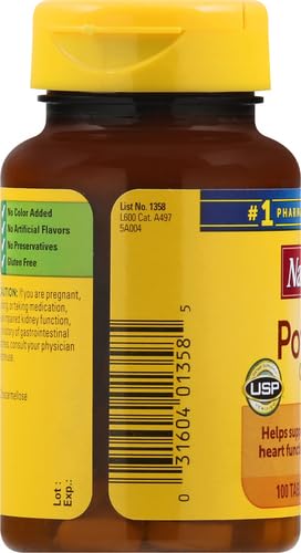 [Australia] - Nature Made Potassium Gluconate 550 mg, Dietary Supplement for Heart Health Support, 100 Tablets, 100 Day Supply 100 Count (Pack of 1) 
