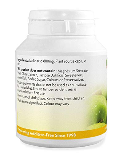 Malic Acid 800mg x 90 Capsules (No Magnesium Stearate)