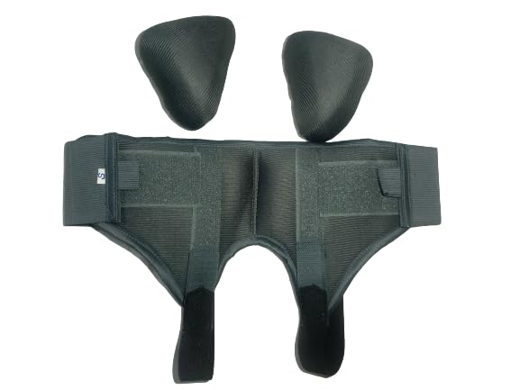 Hernia Belt for Men Post Surgery| Single Inguinal Hernia Pain Relief |Truss Support Brace with 2 Removable Compression Pads (Gray, Large) Gray