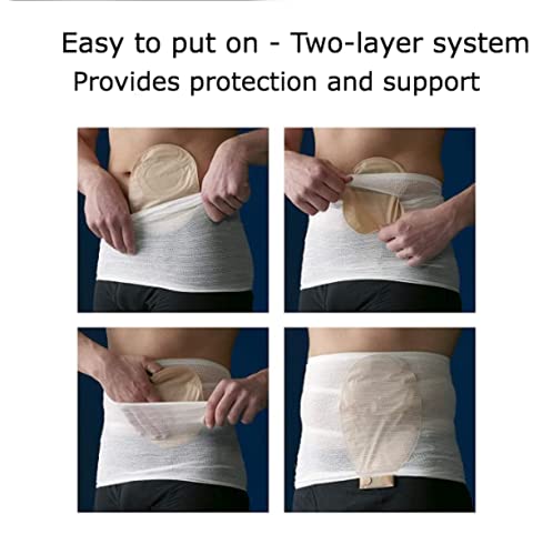 [Australia] - Corsinel StomaSafe Classic (Pack of 3) Ostomy/Hernia Light Support (White, M (38-46in) by TYTEX 