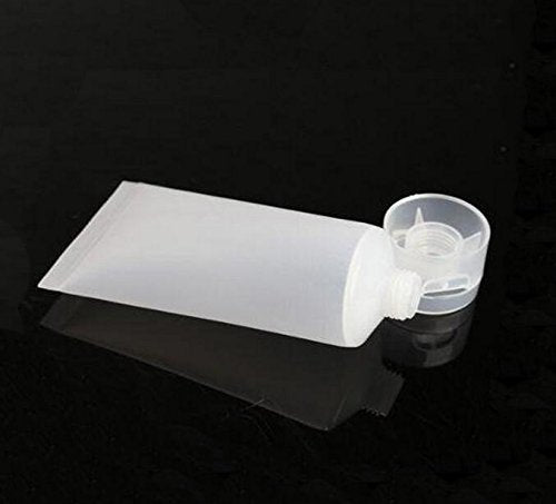 UPSTORE 20PCS Emply Plastic Cosmetic Soft Tube Vial Bottles with Flip Cover Makeup Travel Sample Packing Storage Holder Container for Facial Cleanser(100ml/3.4oz) (Pack of 2) 100 ml (Pack of 2)