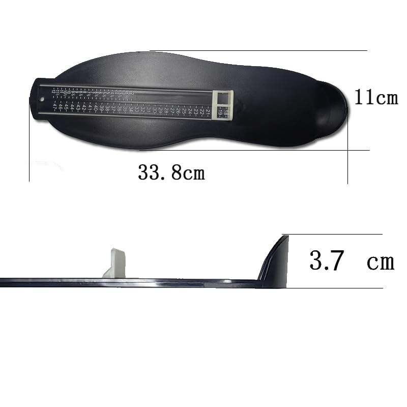 [Australia] - Thapncow foot measuring device, foot measuring device, shoe sizer, deal for determining the size of shoes, shoe sizer for children, shoe size measuring device with 1 measuring tape feet (black) 