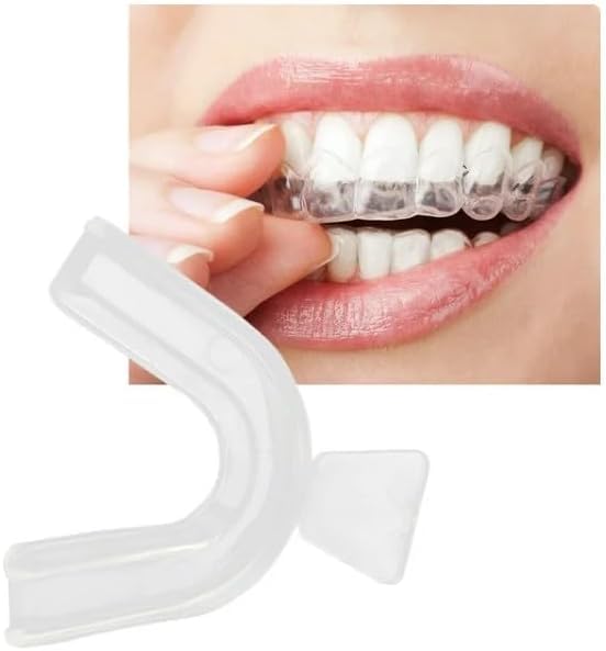 4 Pcs Transparent Mouth Guard Silicone Grinding Guard Teeth Whitening Tray Sleeping Gum Shield for Sports Bruxism Bite Guard,Teeth Grinding Guards Oral Care