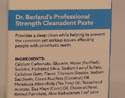 [Australia] - Dr. B Dental Solutions Cleanadent Denture and Gum Toothpaste, ADA Accepted All-Natural Denture Toothpaste for Adults - Removes Odors, Stains and Adhesives - 4 oz 4 Fl Oz (Pack of 1) 