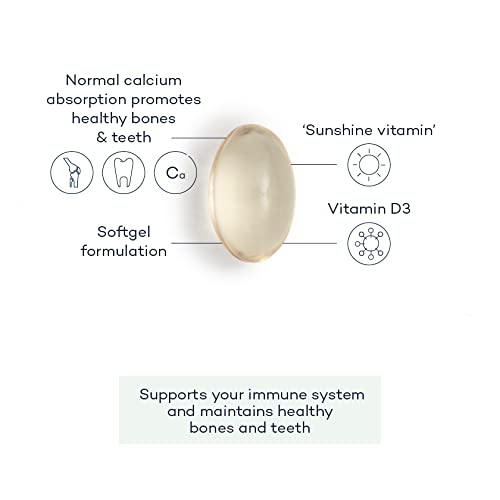 Vitamin D+ Softgel Capsules - Vegan Highly Bioavailable Sunflower Formulation - 28 Day Supply