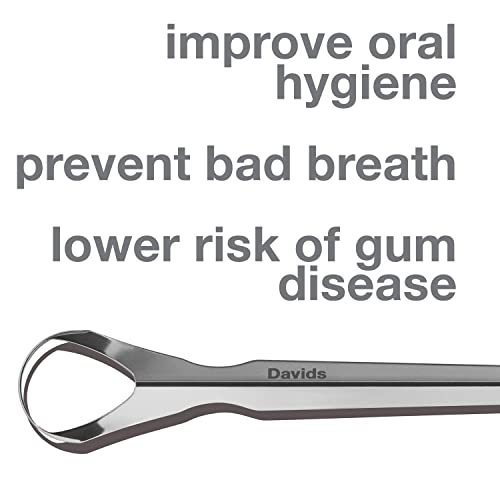 [Australia] - Davids 100% Medical Grade Stainless Steel Professional Tongue Scraper, Made in USA 