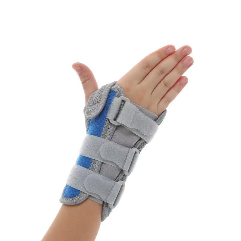 [Australia] - Kids Wrist Support Immobilizer Pediatric Wrist Brace Night Support With Splint To Aid Sprains Strains Support Tendonitis Carpal Tunnel Juvenile Arthritis (Right hand, Large) Right hand Large:7in 