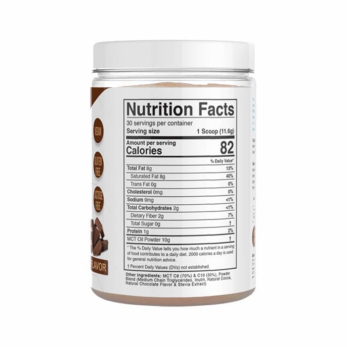 [Australia] - Divine Health Dr. Colbert's Keto Zone MCT Oil Powder | Dutch Chocolate Flavor | 70% C8 | 30% C10 | All Natural Keto Approved for Ketosis | 0 Net Carbs | Gluten Free | 30 Day Supply | 348g | 12.28 Ounce (Pack of 1) 
